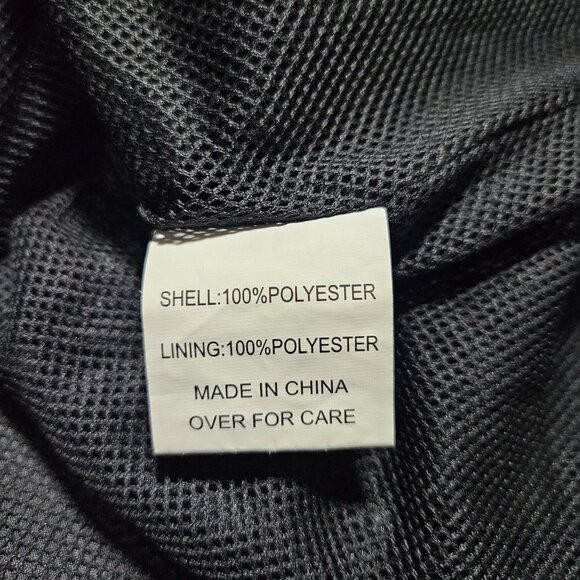 Forever 21 Hooded Utility Jacket Mens Size Large Black Pockets Zippered Back - Picture 9 of 9